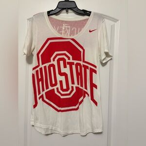 Ohio State Nike Red and White Graphic Tee